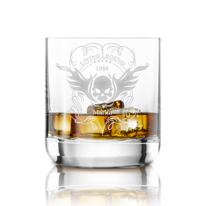 Personalisiertes Whiskyglas mit Gravur – Name, Motiv & Jahrgang im stilvollen Design lasergraviert als tolles Geschenk für Männer, Motiv 2 | LOOXIS