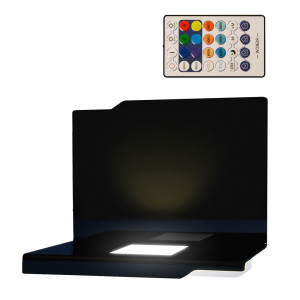 Opera Leuchtsockel für 3D Glasfotos – Stilvolle LED-Beleuchtung mit Netzbetrieb, farbiges und weisses Licht mit Rückwand, Modell 1, Adagio | LOOXIS