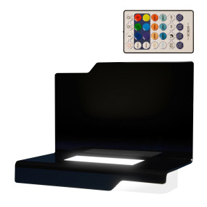 Opera Leuchtsockel für 3D Glasfotos – Stilvolle LED-Beleuchtung mit Netzbetrieb, farbiges und weisses Licht mit Rückwand, Modell 3, Arpeggio | LOOXIS