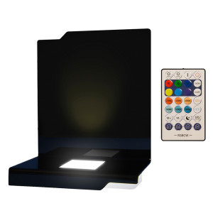 Opera Leuchtsockel für 3D Glasfotos – Stilvolle LED-Beleuchtung mit Netzbetrieb, farbiges und weisses Licht mit Rückwand, Modell 5 - Concerto | LOOXIS