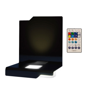 Opera Leuchtsockel für 3D Glasfotos – Stilvolle LED-Beleuchtung mit Netzbetrieb, farbiges und weisses Licht mit Rückwand, Modell 6 - Kantate | LOOXIS