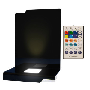 Opera Leuchtsockel für 3D Glasfotos – Stilvolle LED-Beleuchtung mit Netzbetrieb, farbiges und weisses Licht mit Rückwand, Modell 9 - Maestro | LOOXIS