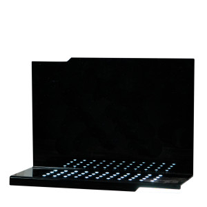 Opera Leuchtsockel für 3D Glasfotos – Stilvolle LED-Beleuchtung mit Netzbetrieb, farbiges und weisses Licht mit Rückwand, Modell 14 - Scala | LOOXIS
