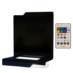 Opera Leuchtsockel für 3D Glasfotos – Stilvolle LED-Beleuchtung mit Netzbetrieb, farbiges und weisses Licht mit Rückwand, Modell 16 - Belcanto | 