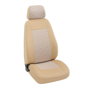 Jeu De Housses Sur Mesure 2 Sièges Avant Voiture Bancarel Tissu Avorio Av1