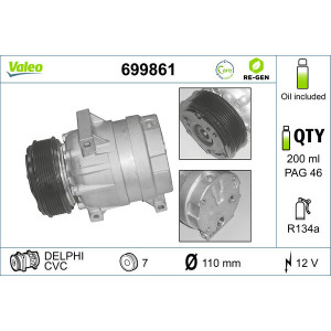 Compresseur De Climatisation Valeo 699861