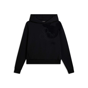 Freddy Felpa da donna con cappuccio e stampa Mickey Mouse Nero Donna Small