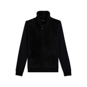 Freddy Felpa con zip, collo e fronte in sherpa, logo borchie Nero Donna Large