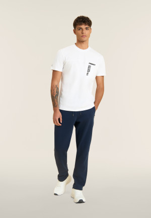 Freddy T-shirt da Uomo in Cotone con Grafica in Rilievo Bianco Uomo Medium