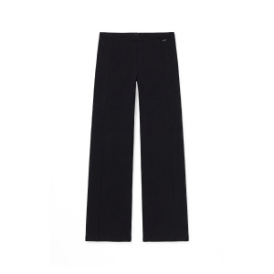 Freddy Pantaloni slim a gamba ampia in felpa modal Nero Donna Extra Large