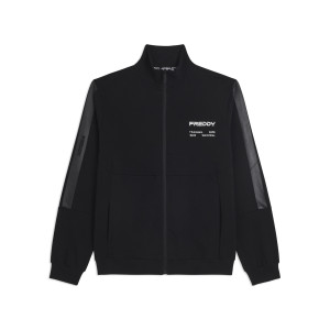 Freddy Felpa full-zip e cappuccio con dettagli tono su tono Nero Uomo Small