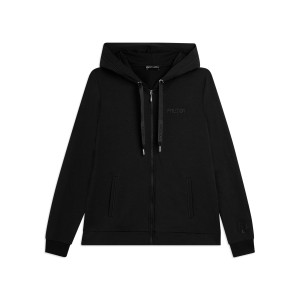 Freddy Felpa Cappuccio Zip con logo  in strass Nero Donna Large