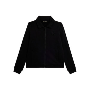 Freddy Felpa con Collo a Camicia, Zip e Dettagli Ricamati Nero Donna Extra Large