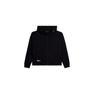 Freddy Felpa cropped cappuccio zip con stampa MST Nero Donna Large