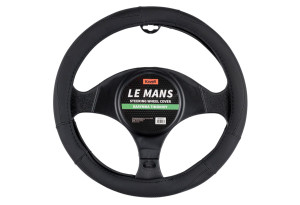 Κάλυμμα Τιμονιού Kaver Le Mans Φ38cm Μαύρο