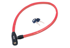 Κλειδαριά με Κλειδί Oxford Hoop Lock 4mmx60cm Κόκκινη