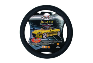 Κάλυμμα Τιμονιού Kaver Milano Φ38cm Μαύρο