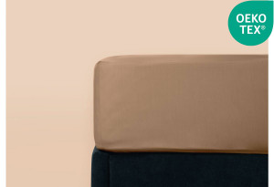 Σεντόνι Μονό Easy Home Prestige Μπεζ με Λάστιχο Μ200xΠ100xΥ30cm