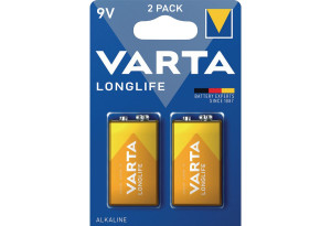 Μπαταρία Varta Αλκαλική Long Life 9V, 2 Τεμαχίων
