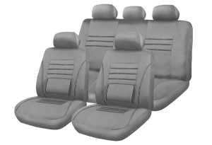 Καλύμματα Καθισμάτων Αυτοκινήτου Kaver Comfy Full Set Μαύρο/Γκρι 11τμχ