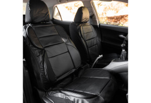Καλύμματα Καθισμάτων Αυτοκινήτου Kaver Luxury Full Set Μαύρο 11τμχ