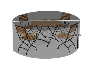 Κάλυμμα Τραπεζιού Home&Camp Φ200xΥ85cm Λευκό