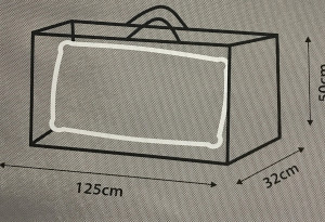 Κάλυμμα Μαξιλαριών Home&Camp Μ125xΠ32xΥ50cm Γκρι