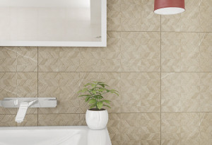 Ντεκόρ Τοίχου Κεραμικό Sensi Zig-Zag 25x75cm Μπεζ