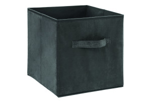 Κουτί Αποθήκευσης Box Γκρι Velvet Πολυπροπυλένιο & Πολυεστέρας