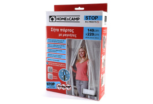 Σήτα Πόρτας Μαγνητική Home&Camp 140x220cm Λευκή