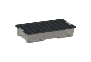 Κουτί Αποθήκευσης Πλαστικό Dea Home M77xΠ39xY15.5cm 35lt Μαύρο/Γκρι