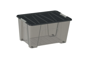 Κουτί Αποθήκευσης Πλαστικό Dea Home M57xΠ39xY32cm 50lt Μαύρο/Γκρι