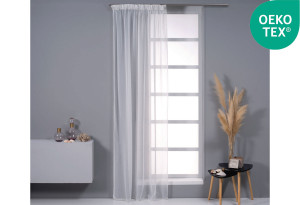 Κουρτίνα Easy Home Bianca Βουαλ 270x140cm Εκρού με Τρέσα