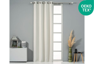 Κουρτίνα Easy Home Hamal Blackout 260x140cm Εκρού με Τρουκς