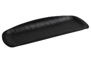 Πιατέλα Espiel Wavy Matte 21x8.5cm Μαύρη