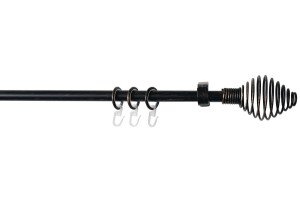 Κουρτινόβεργα Homefit Modena Επεκτεινόμενη Φ16/19mm 120/210cm Μαύρη/Χρυσή