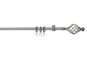 Κουρτινόβεργα Homefit Prado Επεκτεινόμενη Φ16/19mm 120/210cm Λευκή/Χρυσή