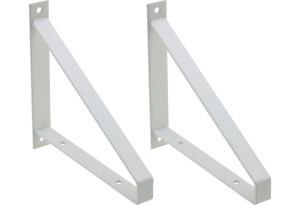 Γωνία Στήριξης Ραφιού Lux Console Λευκή Ματ Μεταλλική 2 Τεμάχια