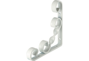 Γωνία Στήριξης Ραφιού Lux Jutta 1.3X11.5X11.5cm Λευκή