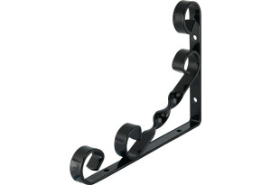 Γωνία Στήριξης Ραφιού Lux Jutta 1.3x18x13cm Μαύρο Ατσάλι