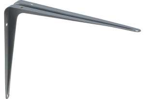 Γωνία Στήριξης Ραφιού Lux Ina 3.3x15x12.5cm Ασημί Ατσάλι