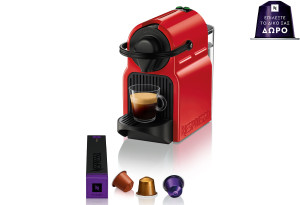 Krups NESPRESSO Original Inissia XN1005V Μηχανή Καφέ Red