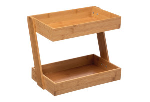 Five Δίσκος Σερβιρίσματος 2 Επιπέδων Bamboo 30x10.20x20cm
