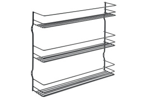 Metaltex Lava Therm Pepito Εταζέρα Μεταλλική Μαύρη 3 Θέσεων 36x8x32cm