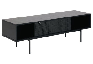 Έπιπλο Τηλεόρασης AC Design Furniture Angus Μαύρο Μ140xΠ40xΥ44.5cm