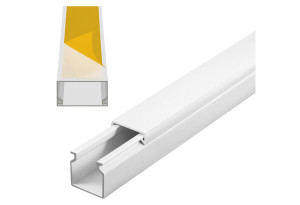 Κανάλι Τοίχου Αυτοκόλλητο 12x12mm, 2Μ, Λευκό