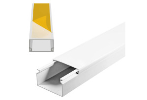 Κανάλι Τοίχου Αυτοκόλλητο 20x10mm, 2Μ, Λευκό
