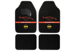 Σετ Δάπεδα Αυτοκινήτου Momo Racing Full Set Μαύρο/Κόκκινο 4τμχ