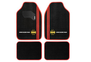 Σετ Δάπεδα Αυτοκινήτου Momo Sport Full Set Μαύρο/Κόκκινο 4τμχ