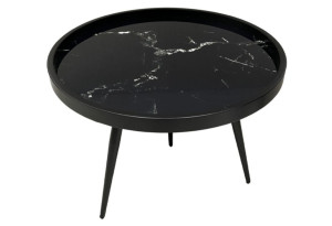 Τραπέζι Marm Μαύρο Φ60x45cm